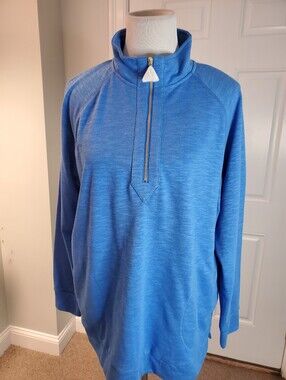 Belle Body By Kim Gravel Slub Knit Half Zip Pullover
